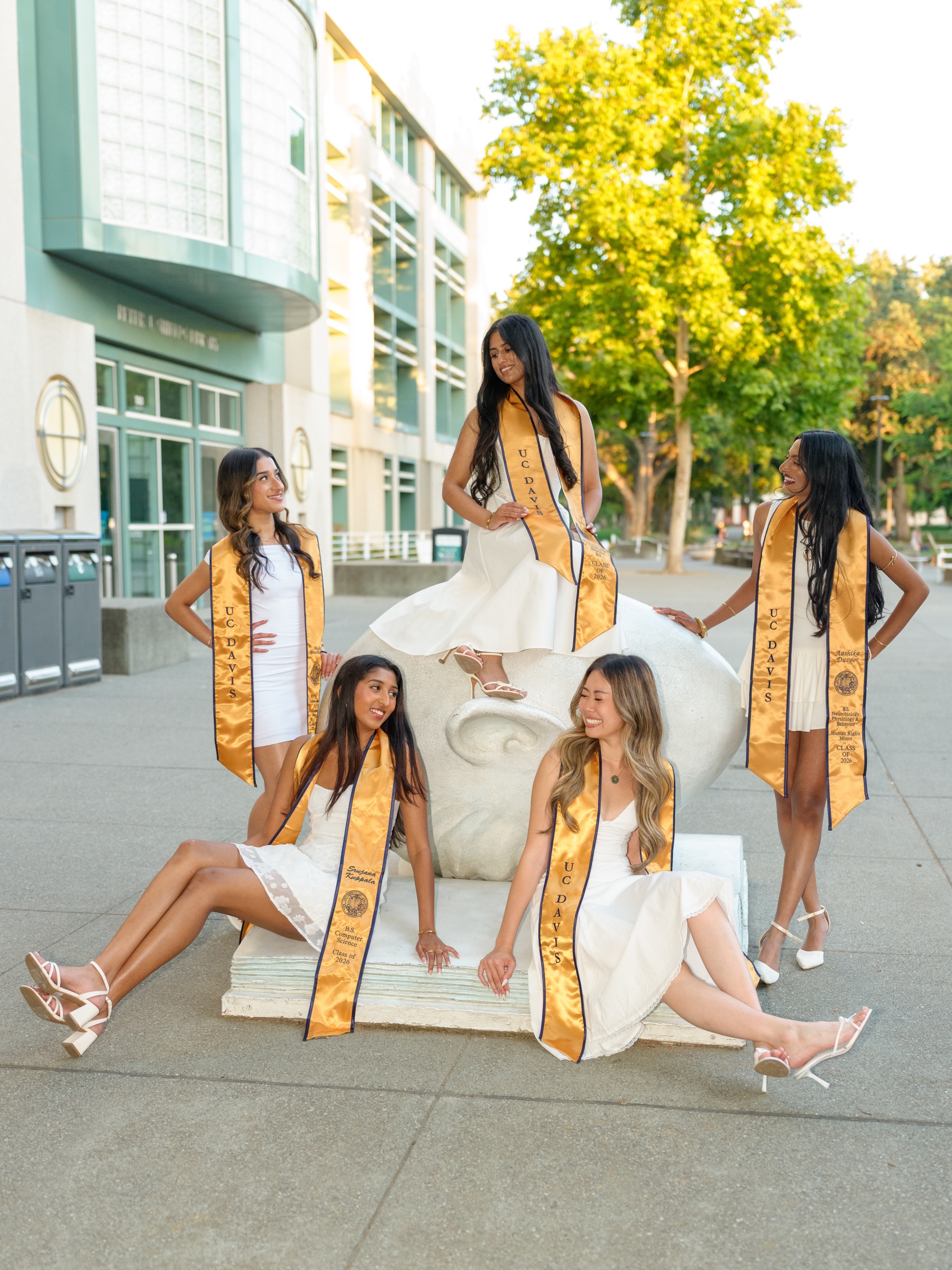 Anusha celebrating graduation with friends