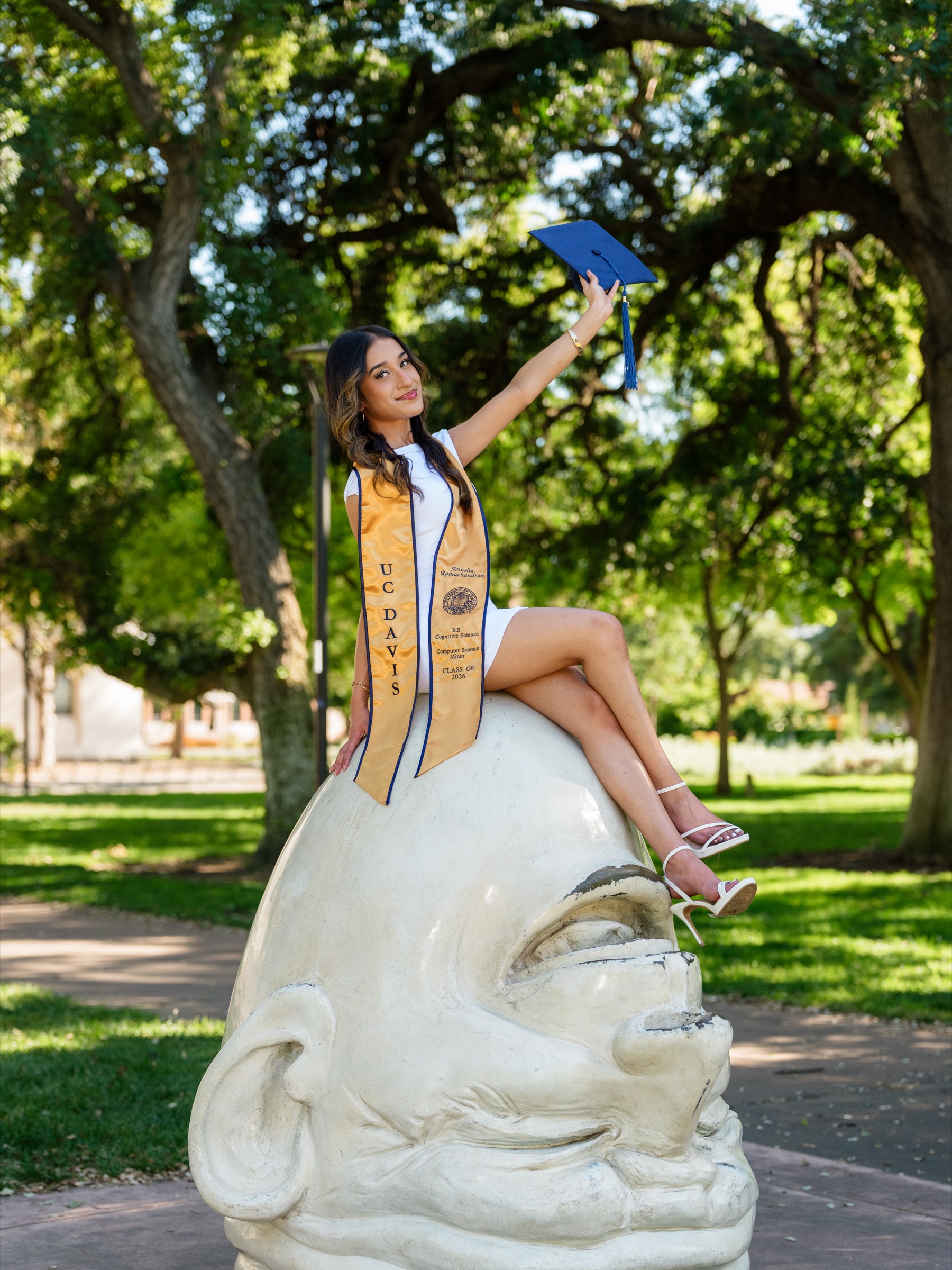 Anusha celebrating her UC Davis graduation